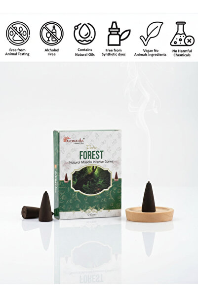 Doğal Vegan Konik Tütsü (Feng Shui, Forest Orman, Lavanta, Meditasyon) Kokulu