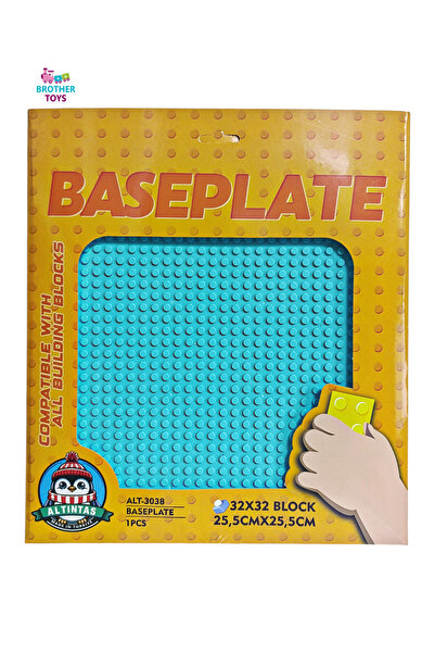 Brother Toys 25×25 سم. أرضية بلون فيروزي متوافقة مع مكعبات البناء مقاس 32x32