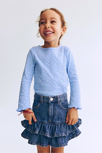 H&M Ribanalı Jarse Üst