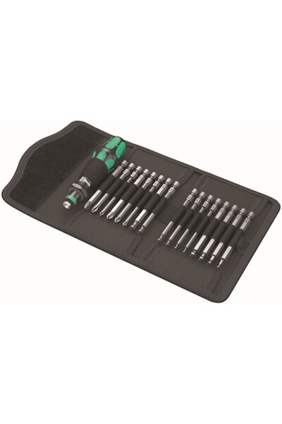Generic Brand Set de 16 șurubelnițe multifuncționale, Wera, verde/negru