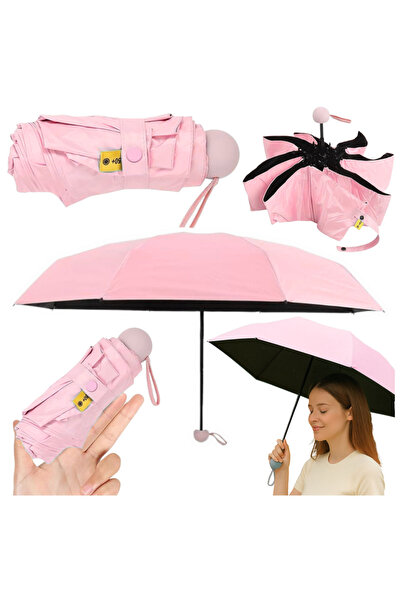 Three top online Folding Pocket Umbrella with UV Protection UPF 50+ Pink Case...