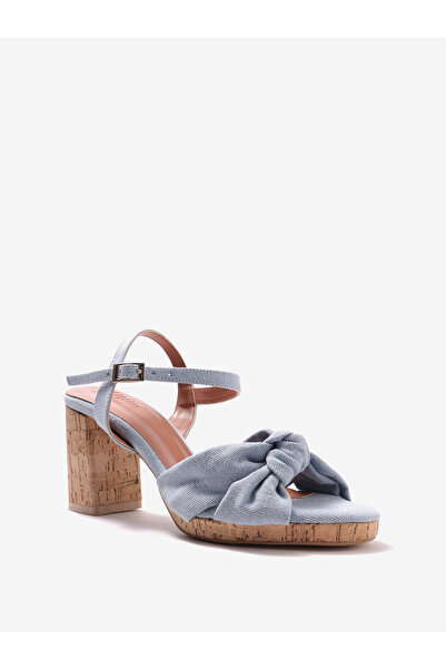 Pair-ie Tales By Styli Women Cork Block Heel Sandals with Knotted Bow