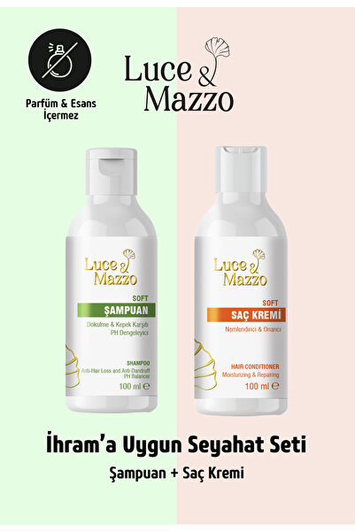 Luce & Mazzo مجموعة شامبو وبلسم للسفر بدون رائحة من إحراما