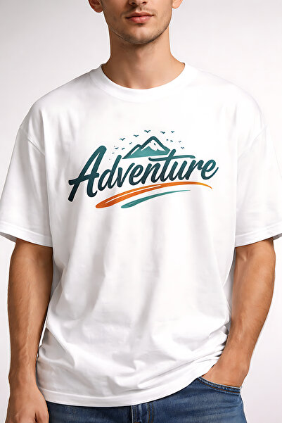 ArtYus Adventure Mountain Printed Cotton Relaxed Fit Round Neck Unisex T-Shirt