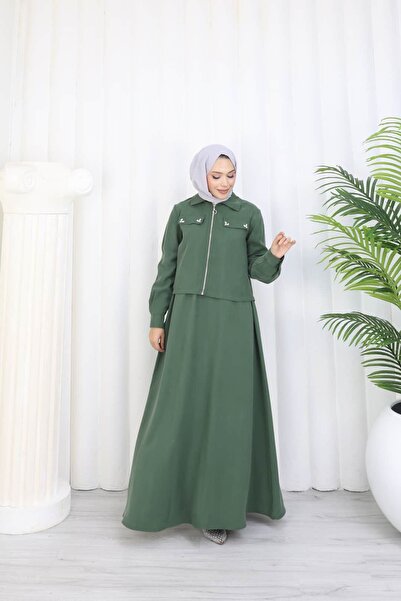 ankanoor Tencel Jacket Dress Set Anka264065