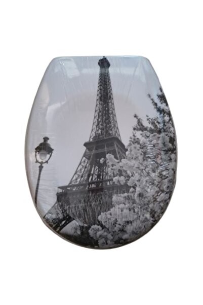 Optima Capac wc Paris, DuroPlast, închidere lentă, suprafață netedă, alb