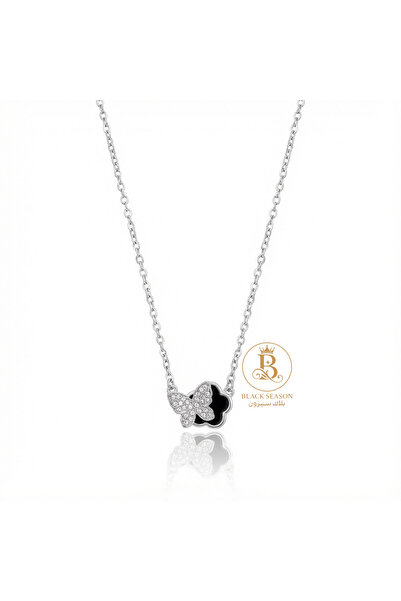 Black Season Long zircon necklace |