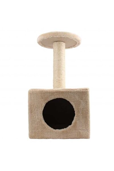 FOXMAG24 Small cat play set with floor and house, Beige