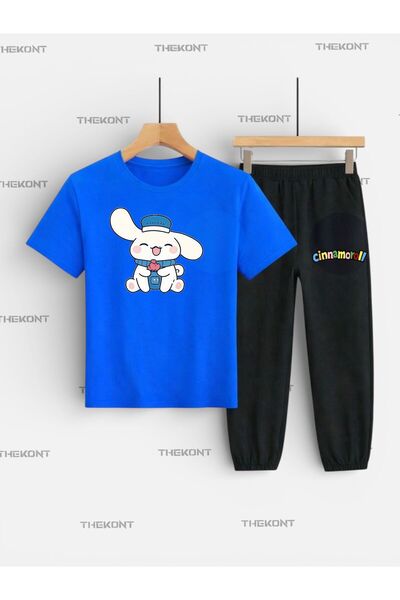 THEKONT Samrioo Knitted Scarf Printed Bottom and Top Children's Set (T-Shirt-...