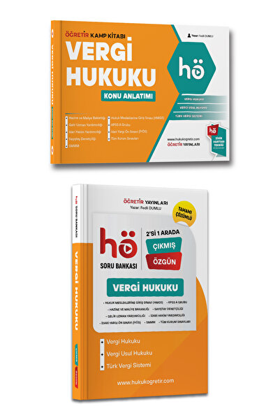 hukuk öğretir Vergi Hukuku Konu Anlatımı ve Soru Bankası 2026 İdari Hakimlik,...
