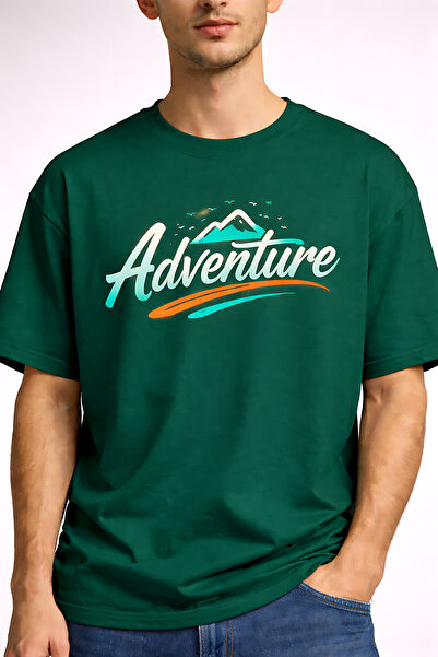 ArtYus Adventure Mountain Printed Cotton Relaxed Fit Round Neck Unisex T-Shirt