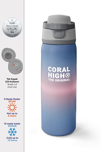 Coral High Color Changing Thermos with Straw and Direct Drinking Steel Thermo...