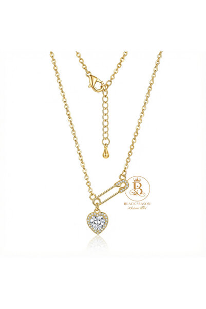 Black Season Long zircon necklace |