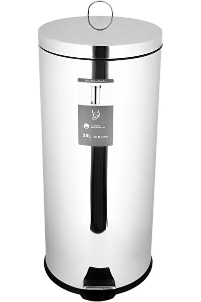 ALSAIF Round Stainless Steel Trash Can with Soft Close Lid and Foot Pedal