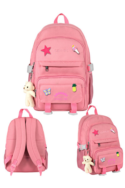 ÜMİT ÇANTA Cennec Multi-Compartment Pink Backpack 29 X 39 X 14
