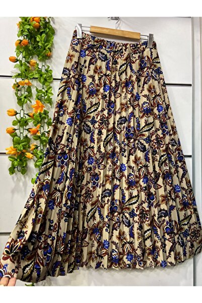 edu collection Φούστα κρεπ με σχέδια και επένδυση