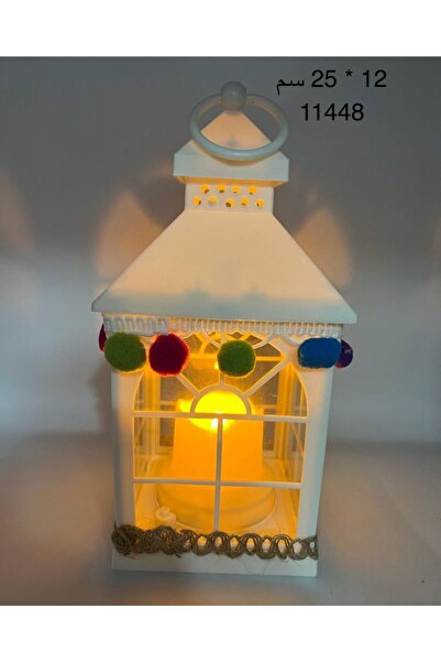 Mazaya فانوس زينة رمضان يعمل بالبطاريايات 12 ×25 سم.