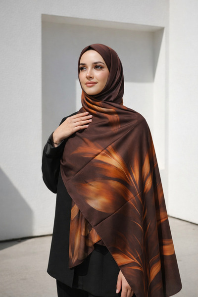 SETAB SCARFS Bursa İpeği Desenli Şal - New Collection