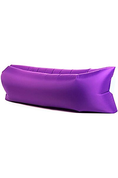 Generic أريكة سرير هوائي قابلة للنفخ محمولة للتخييم على الشاطئ أو في الهواء ا...