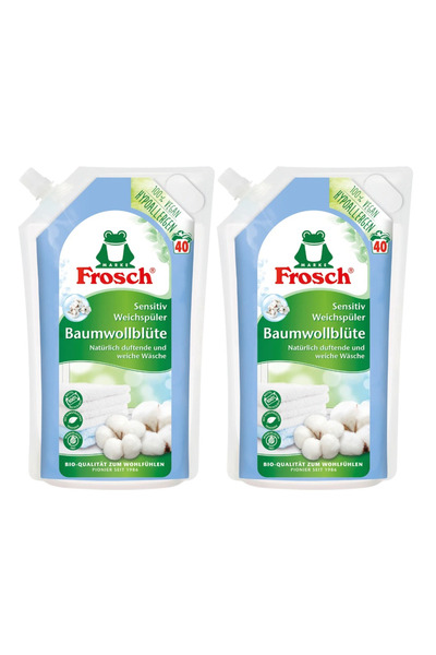 Frosch Pamuk Çiçeği Sensitive-Hassas Çamaşır Yumuşatıcı 1 L x 2 Adet – Bitki ...