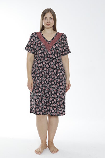 Cotpark Γυναικείο νυχτικό από ύφασμα βισκόζης και ελαστάνης σε μεγάλο μέγεθος...