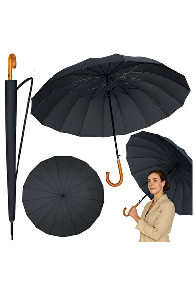 Three top online Large Automatic Umbrella with Arm Cover 24-Rib Black 115 cm