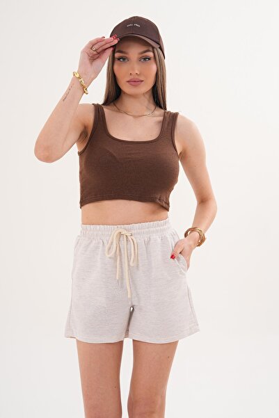 ŞİMAL Women's Linen Shorts - 260170