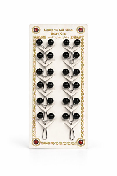 TRModam Scarf & Shawl Clip Set of 12 – 1. Quality Black
