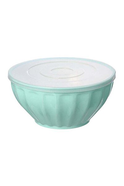 Felli Contemporary Design Round Salad Bowl with Lid Blue and White 3500 ml
