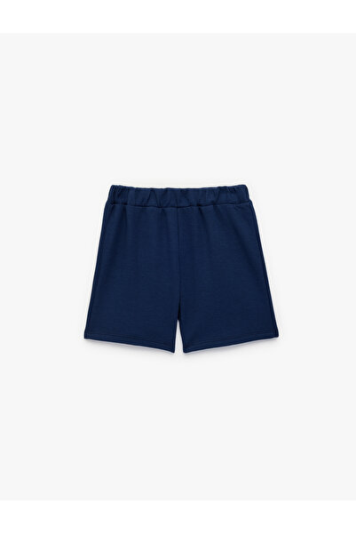 Koton Cotton Basic Shorts with Elastic Waist and Pocket Detail