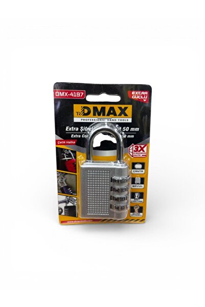 DMAX Ekstra Güçlü 50mm Asma Kilit Dmx4197 Gümüş renk