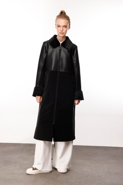 Micca Camo İçi Yumuşak Kürk Kaplı Deri Görünümlü Üst Beden ve Dolgulu Spor Öz...