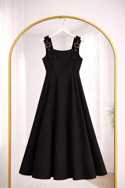 Bahar Altundemir Women's Strappy Denim Salopet Dress