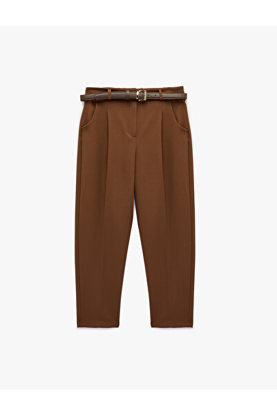 Koton Regular Waist Pocket Belted Carrot Pants