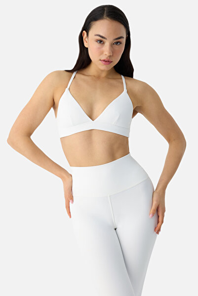 Superstacy Aria Soft Medium Support Ecru Sports Bra