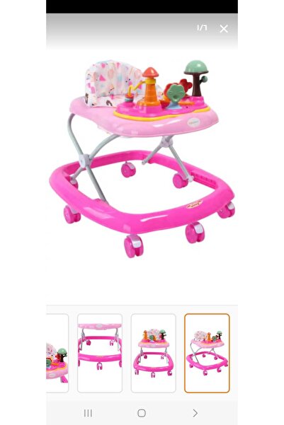 CN Foldable baby walker with adjustable height and music