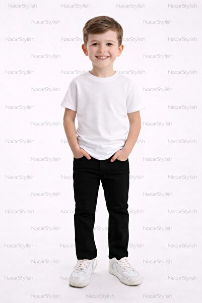 Nacar Erkek Çocuk 23 Nisan Gösteri Bel Ayarlı Keten Kot Karışımlı Comfort Pan...