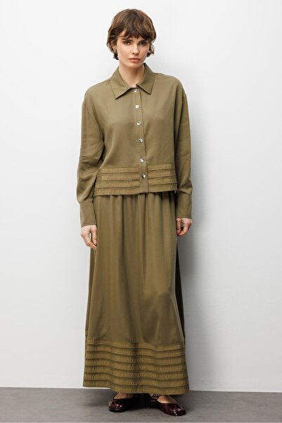 Micca %100 Doğal LyoCELL ile Dökümlü Soft Hissiyat ve Elişi Bant Detaylı Maxi...