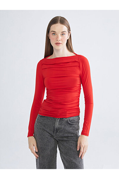 LC Waikiki Quality Pieces from Çelebi Store Wide Collar Gathered Blouse