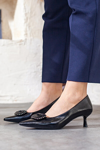 Adım Adım Black Color Short Heeled Shoes