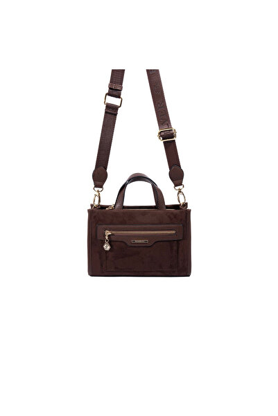 Silver Polo Geantă de mână pentru femei/fete SP1271-M12 maro