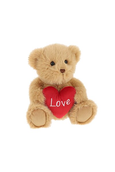 Keel Toys دب شيروود بني اللون من كيليكو بطول 20 سم مع قلب - دمية دب كلاسيكية ...