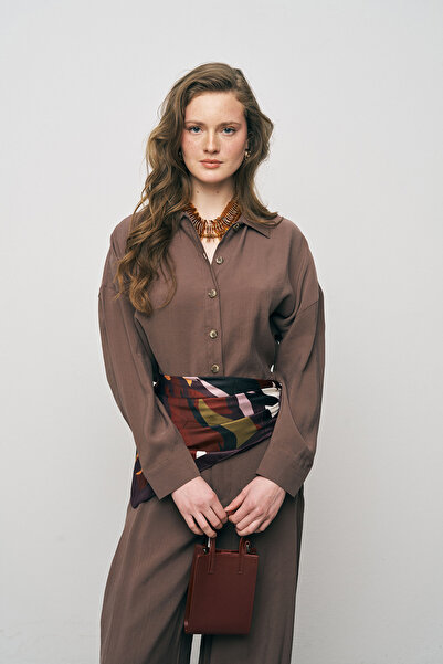 Orfeo Negro Women's Basic Modal Plain Draped Shirt