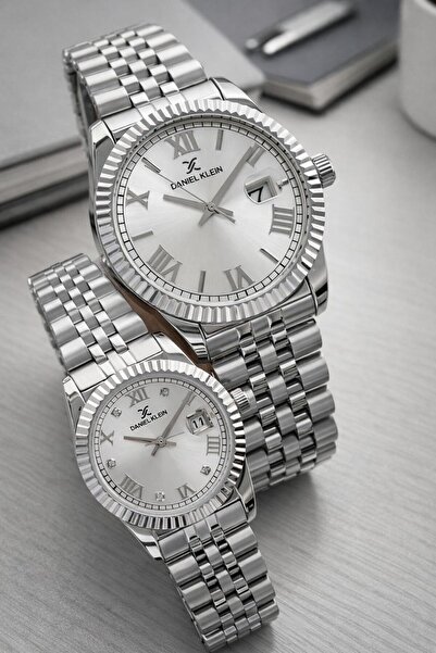 Daniel Klein Couple Lover Watch Steel Bracelet Steel Cord 3 Atm Water Resista...