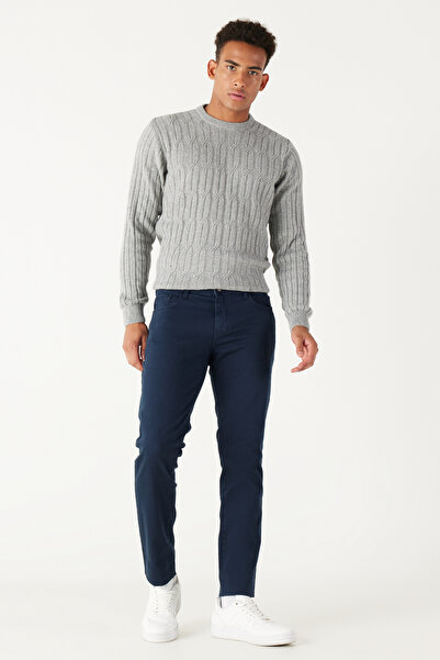 ALTINYILDIZ CLASSICS Ανδρικό παντελόνι σε μπλε ναυτικό χρώμα, ελαστικό 360 μο...