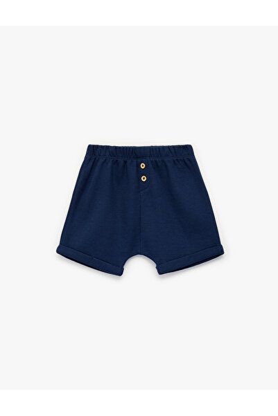 Koton Pamuklu Düğme Detaylı Beli Lastikli Şort