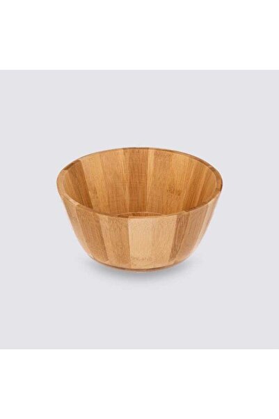 Generic Simply Smart Sustainable Round Bamboo Salad Bowl Brown 19 cm