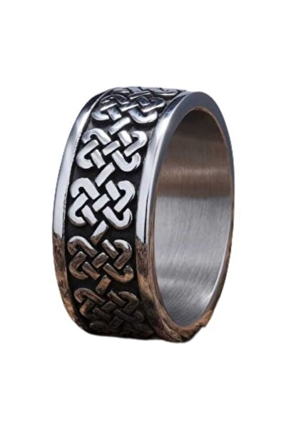 OEM Viking Ring Celtic Knot, model 2, Stainless Steel, Silver, 20 mm