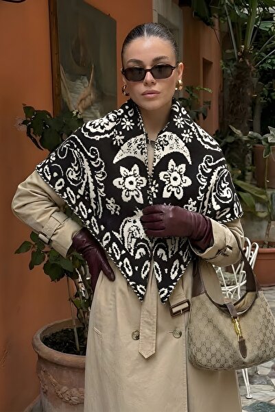 BAHELS Women's Triangle Vintage Ethnic Pattern Reversible Shawl Scarf