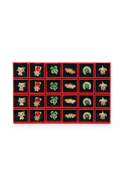 OEM Set of 24 martisoras in individual red boxes - mixed models